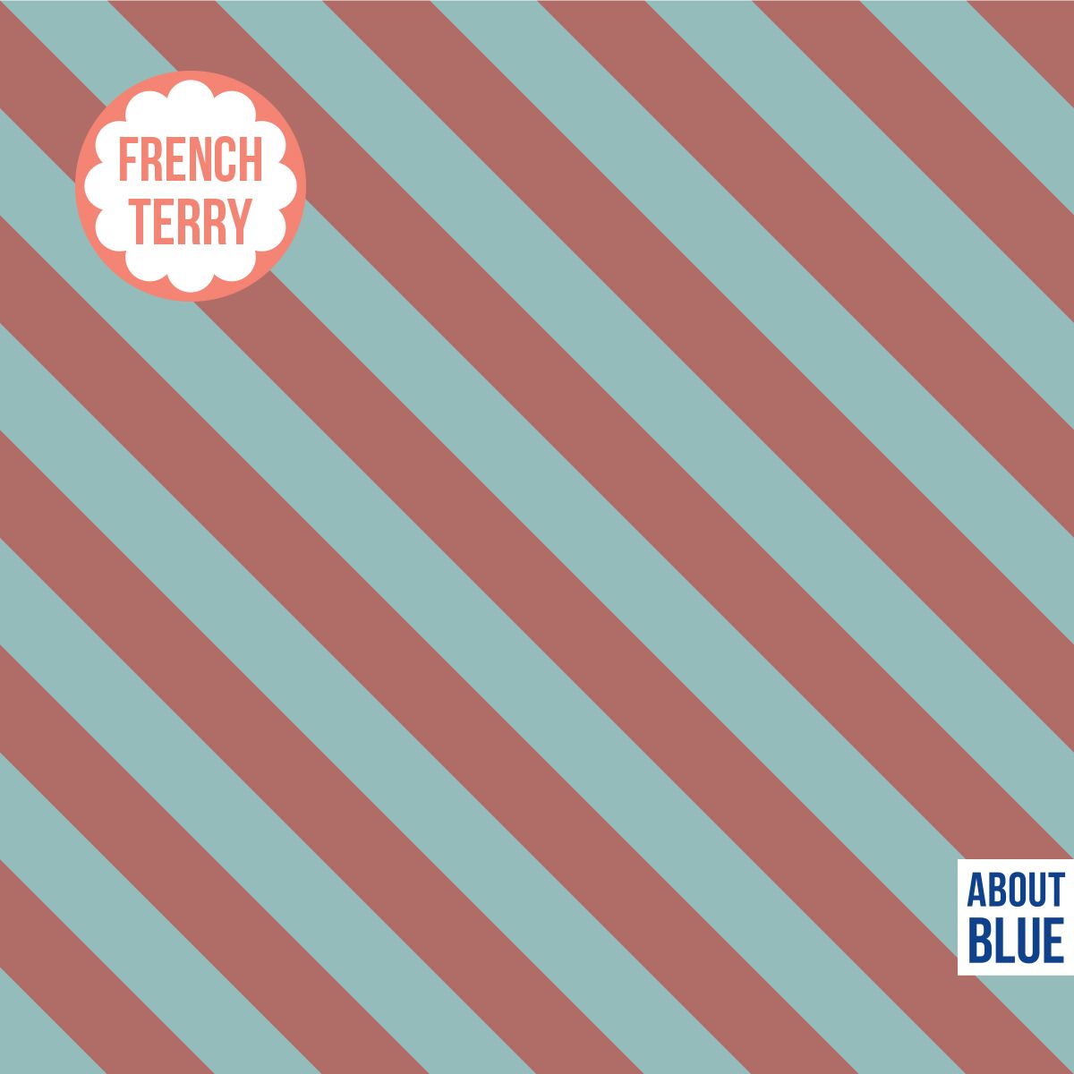 French Terry strawberry stripes