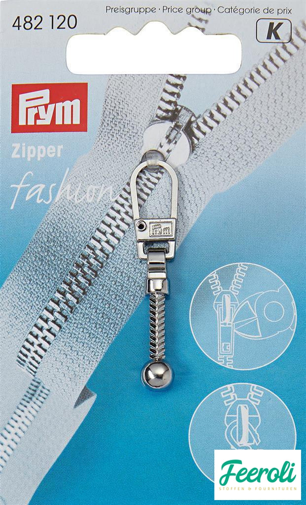 fashion-zipper knots zilver