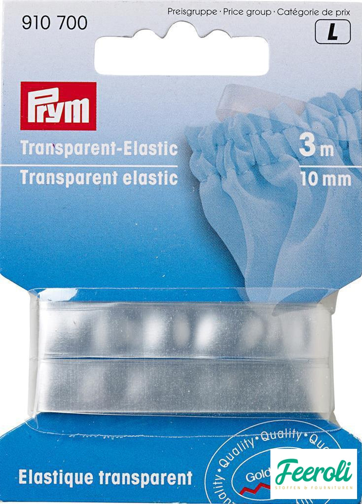 transparant elastiek 10mm